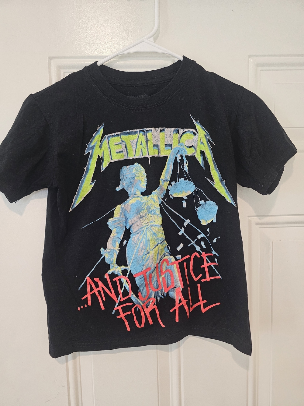 Kids' Black Metallica Graphic Tee - '...And Justice For All'
